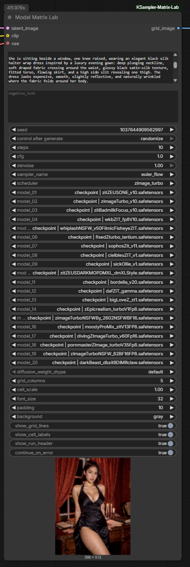 Model Matrix Lab node
