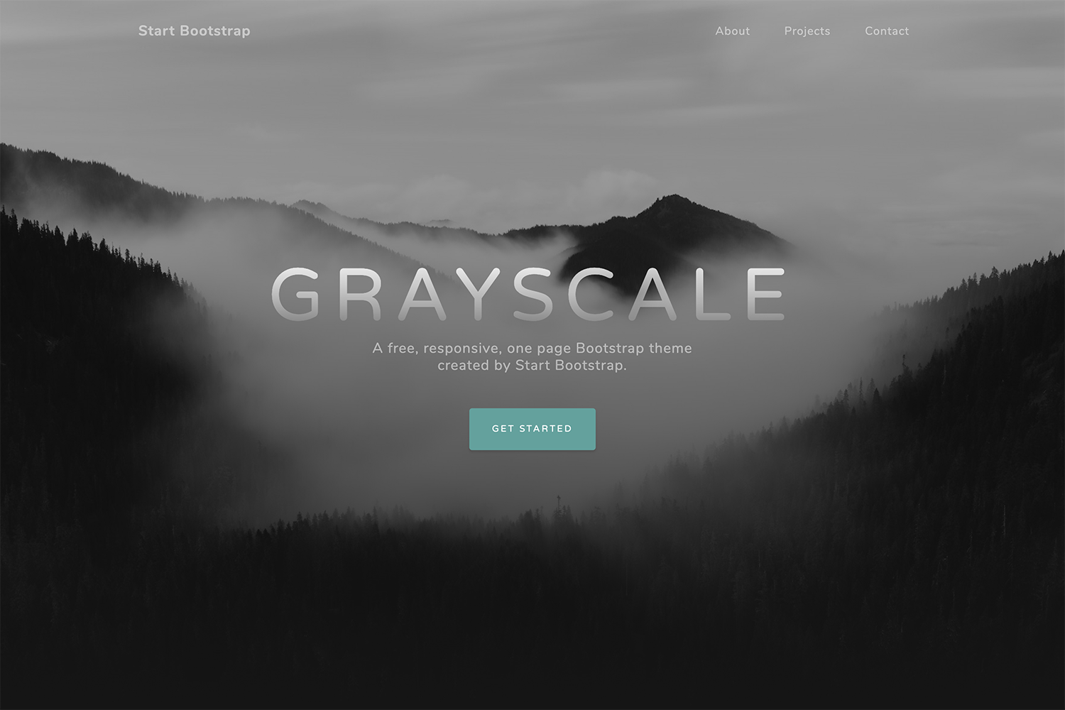 Grayscale landingpage