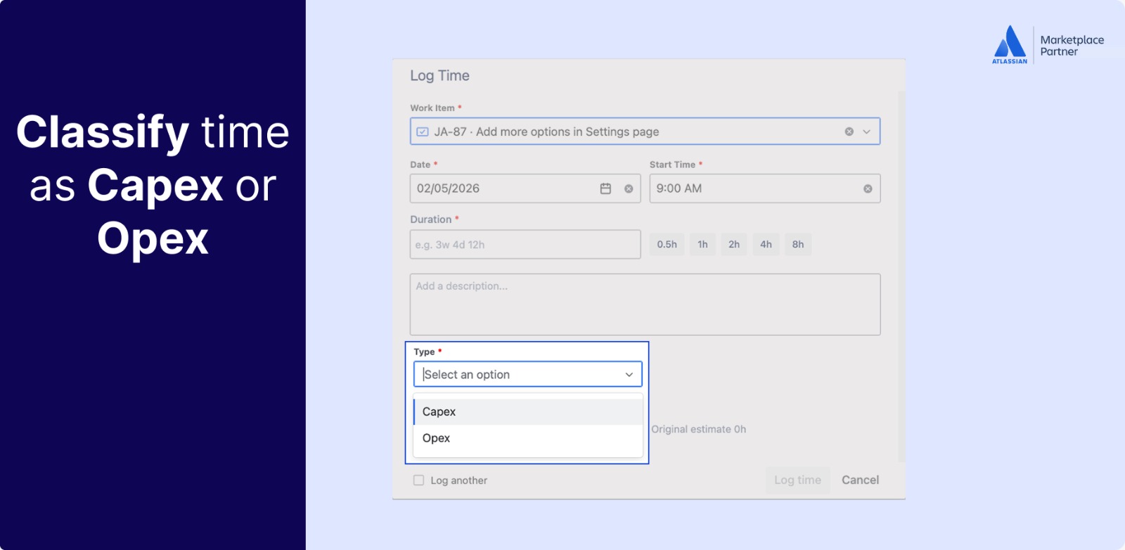 CapEx and OpEx classification — using fields you already have.