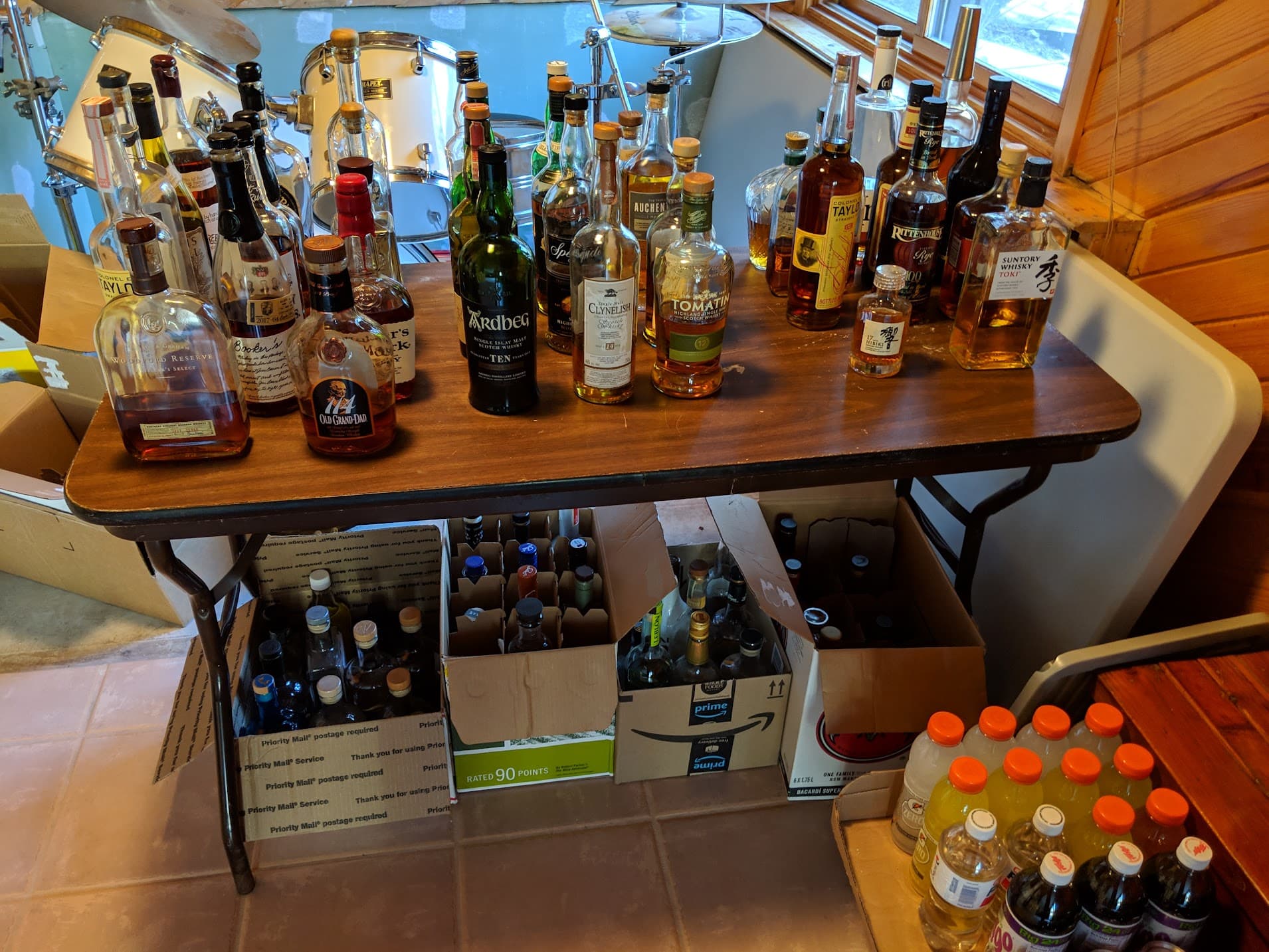 The bottle collection arrives