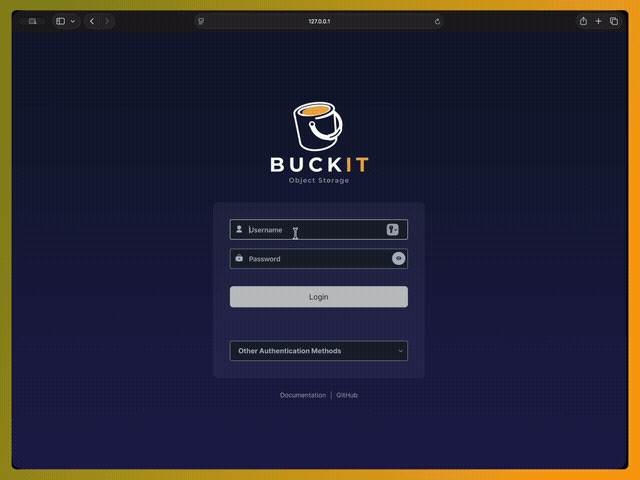 Buckit web console