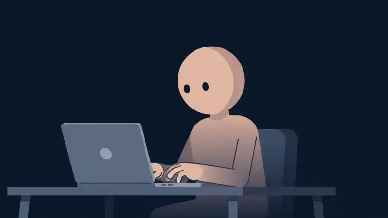 A ten-second animation: a hand drifts to the mouth, Habit Guard finds it in the mouth zone, a ring fills while it stays, then the screen flashes red with sound waves, and everything calms the moment the hand is down.