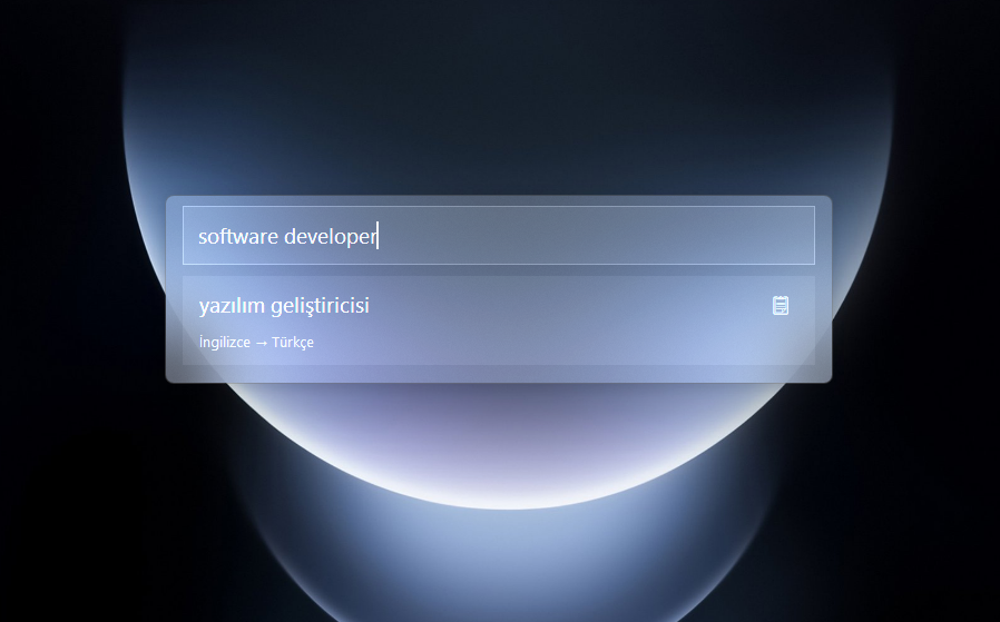 Quick Translator Interface