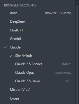 Model selector with all providers