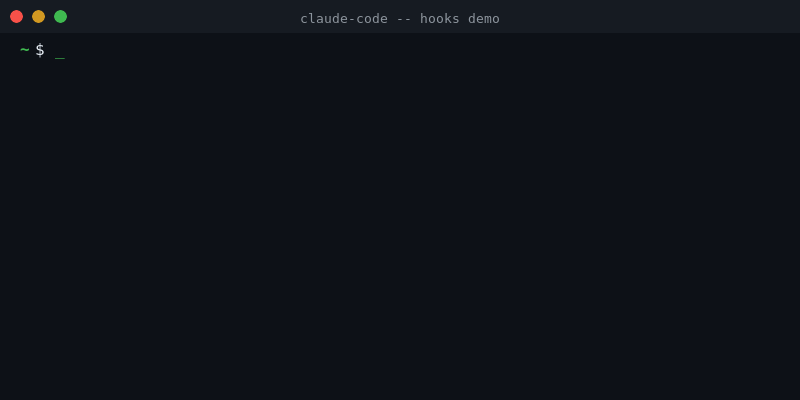 Hook blocking a destructive command