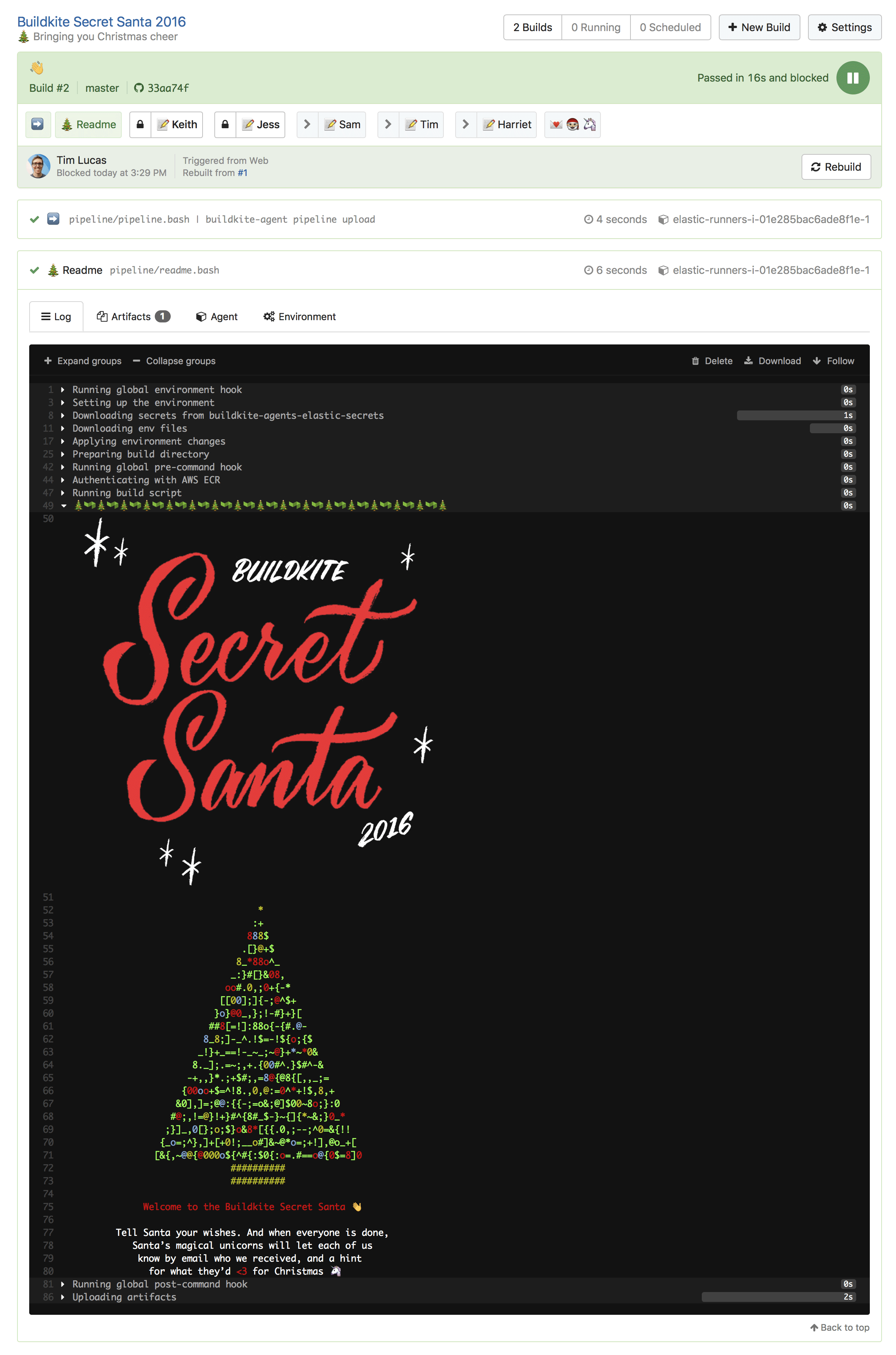 Buildkite Secret Santa 2016