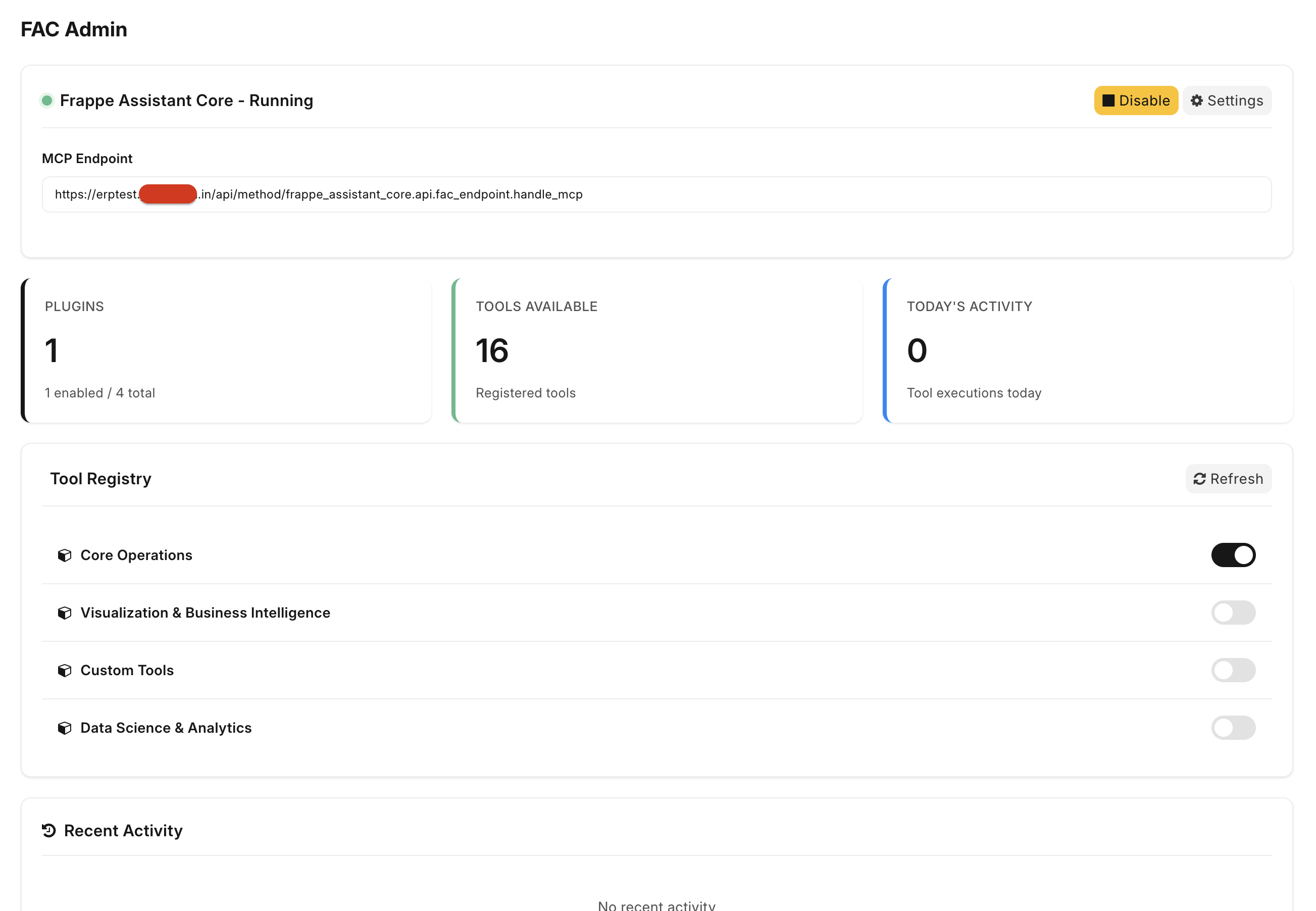 Admin Interface