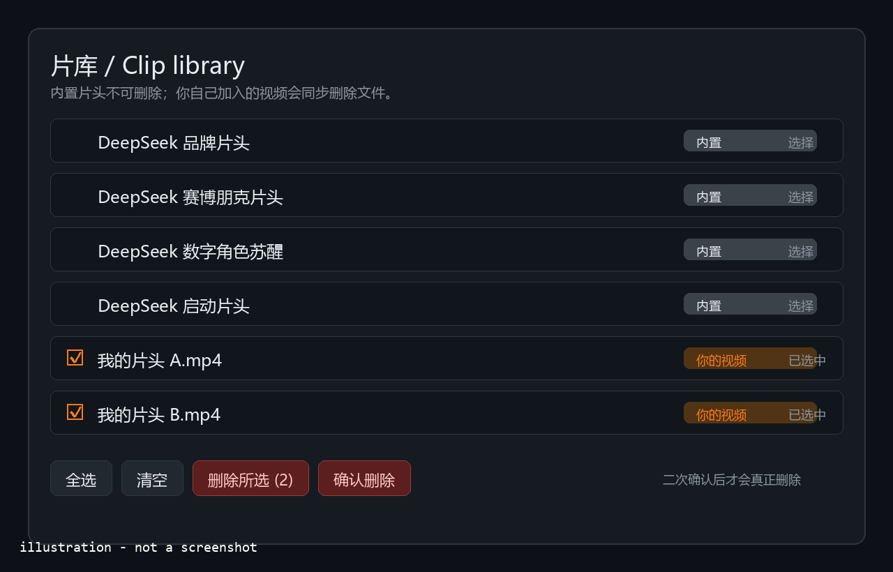 Clip library illustration