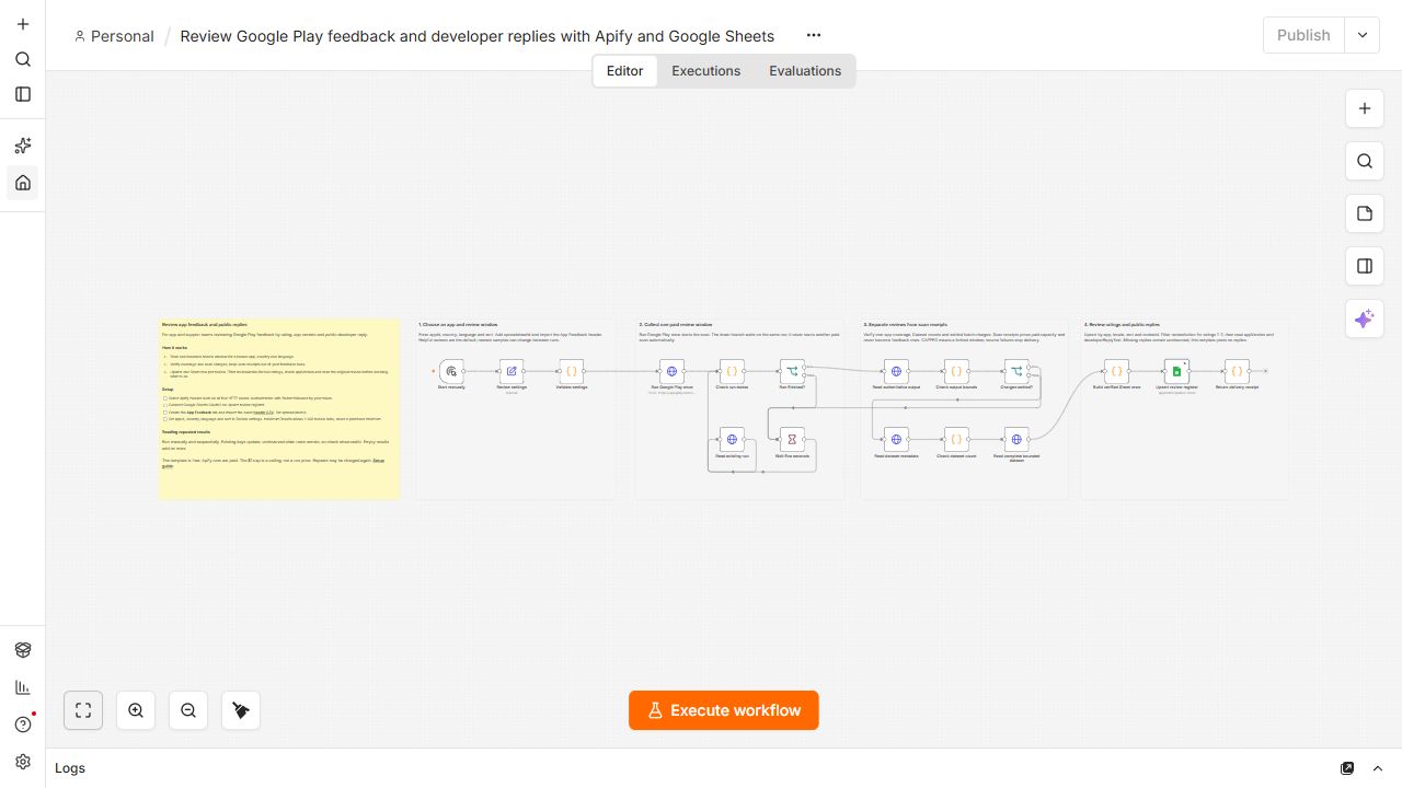 Workflow canvas