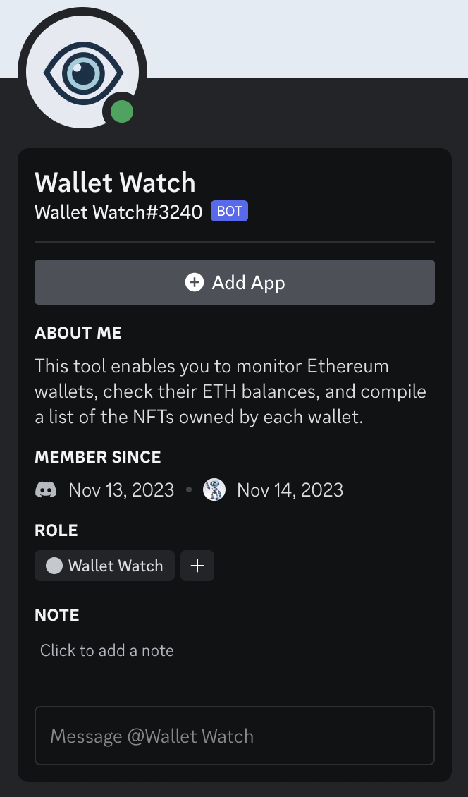 wallet watch bot