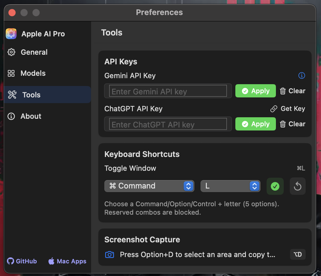 Change Shortcuts