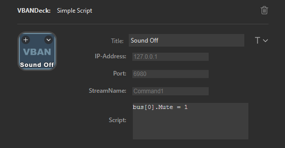 Simple Script configuration example