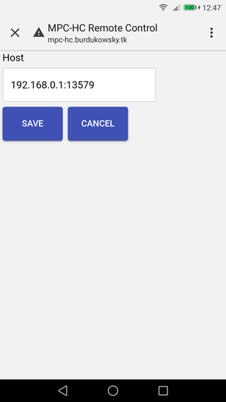 MPC-HC Remote Control settings