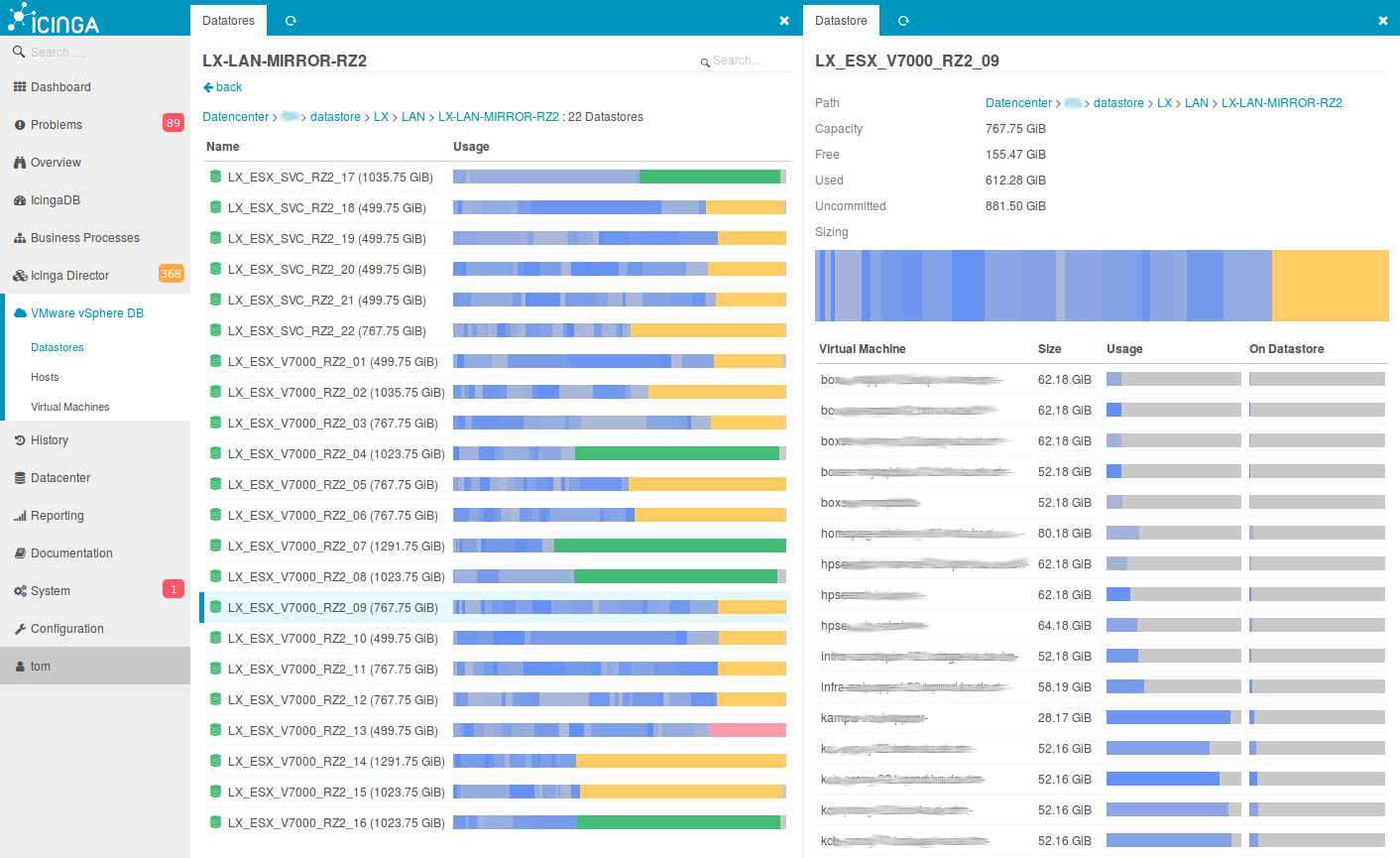 VMware vSphere Datastores