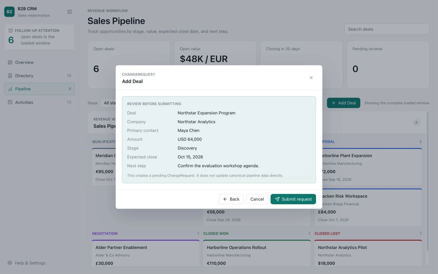 B2B CRM Captura de tela 6