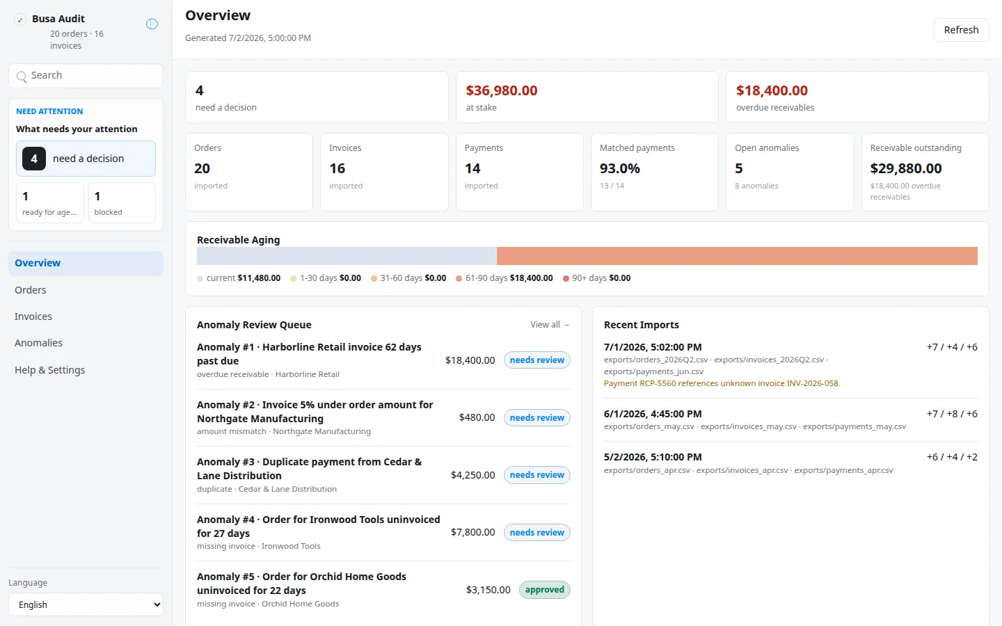 Busa Audit screenshot 5