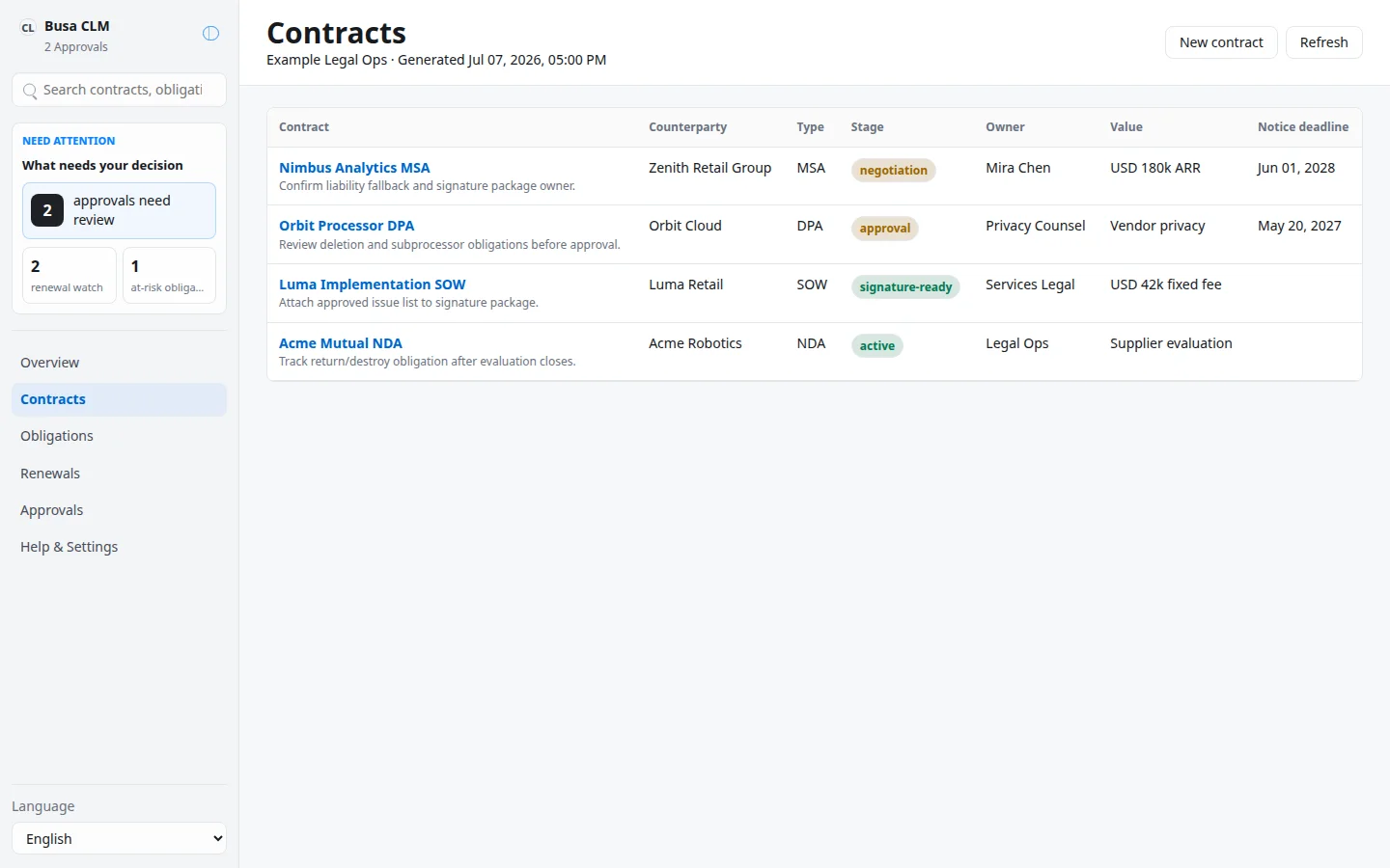 Busa CLM screenshot 3
