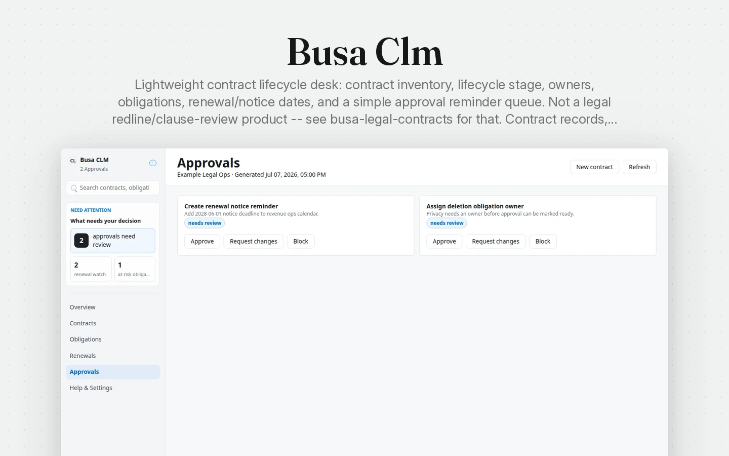 Busa CLM screenshot 1