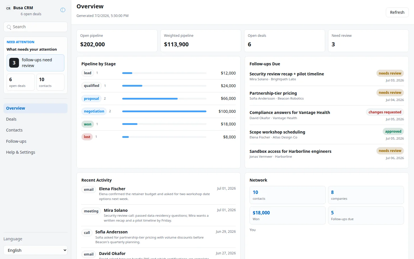 Busa CRM screenshot 5