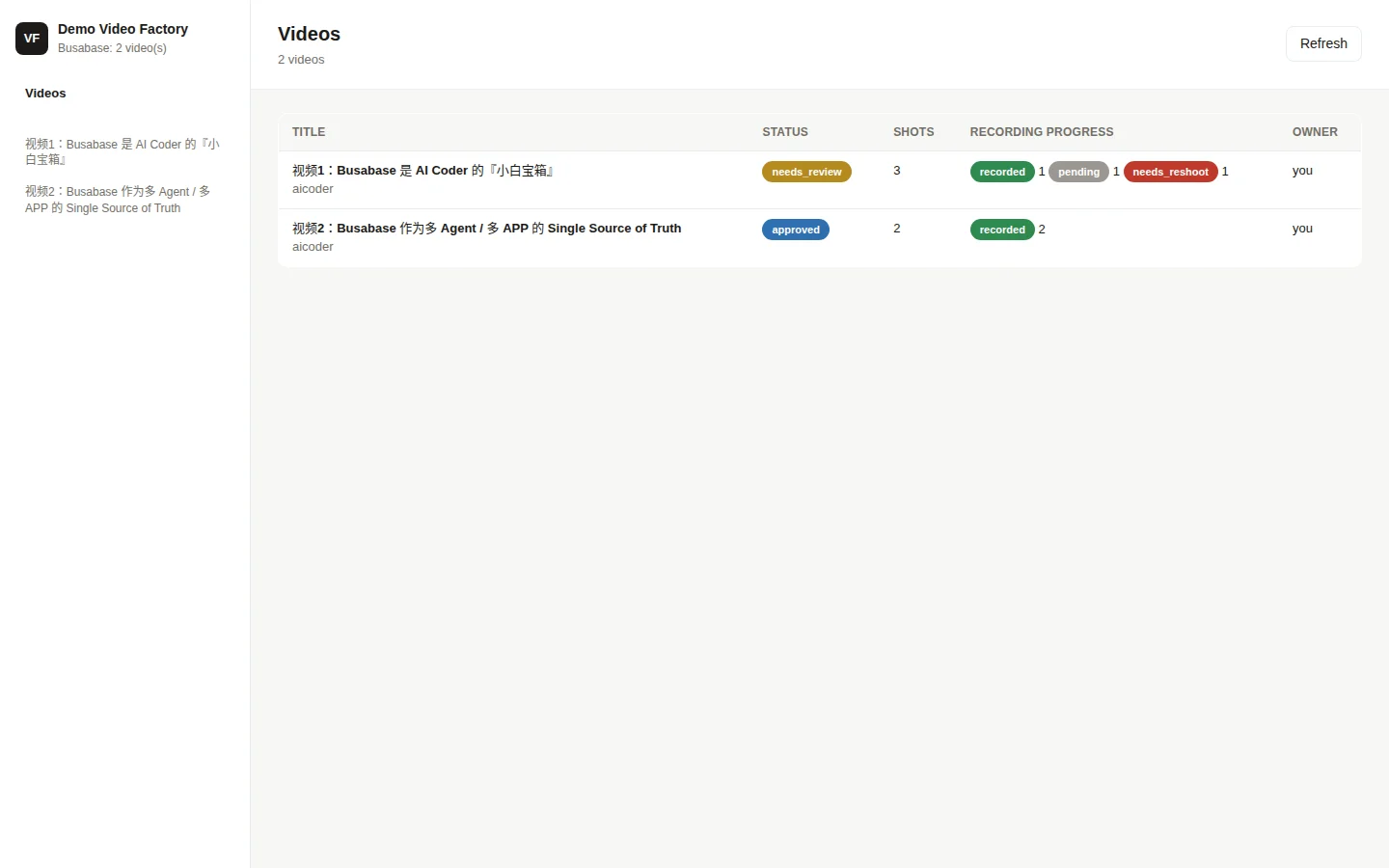 Busa Demo Video Factory screenshot 2