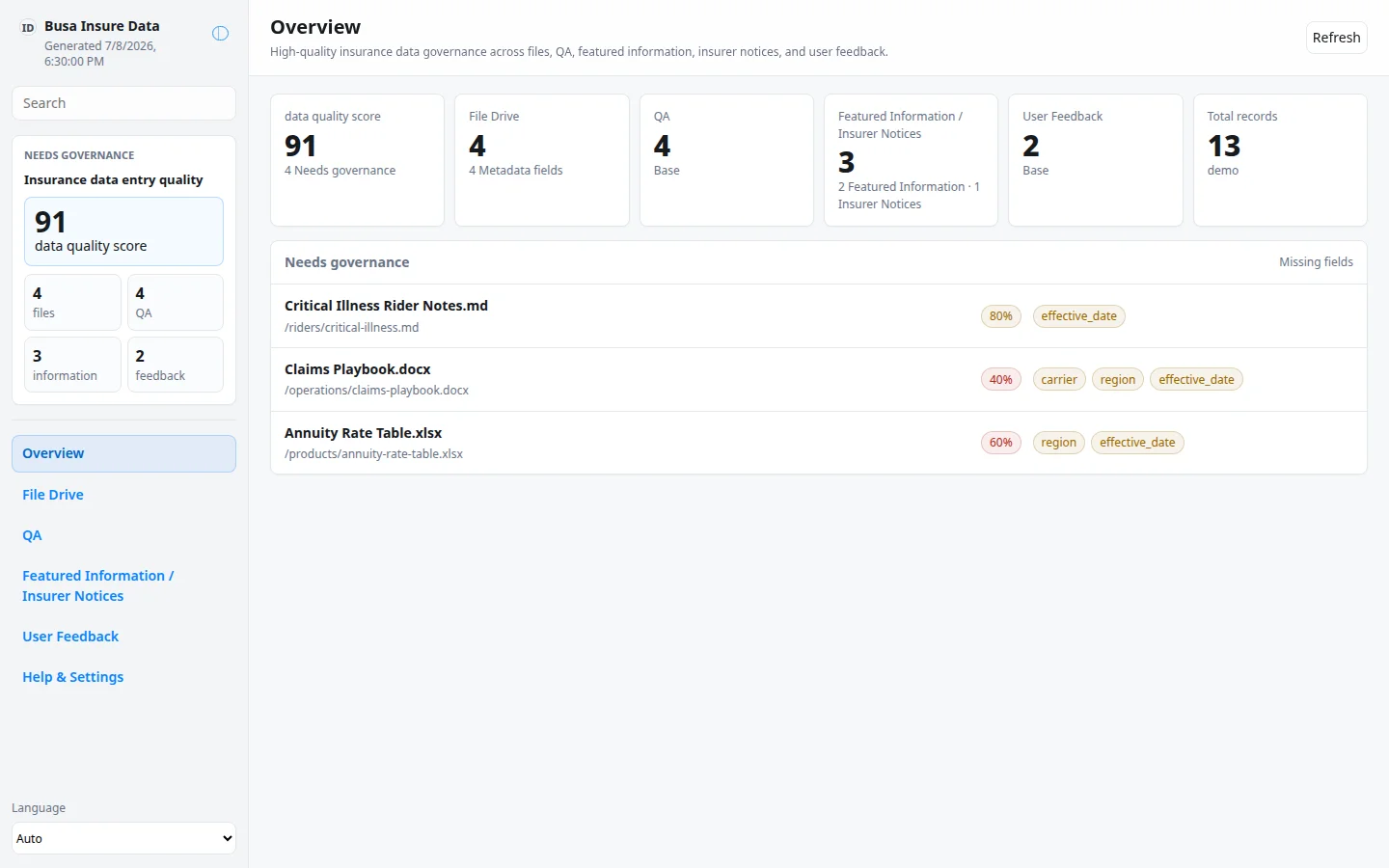 Busa Insure Data screenshot 4