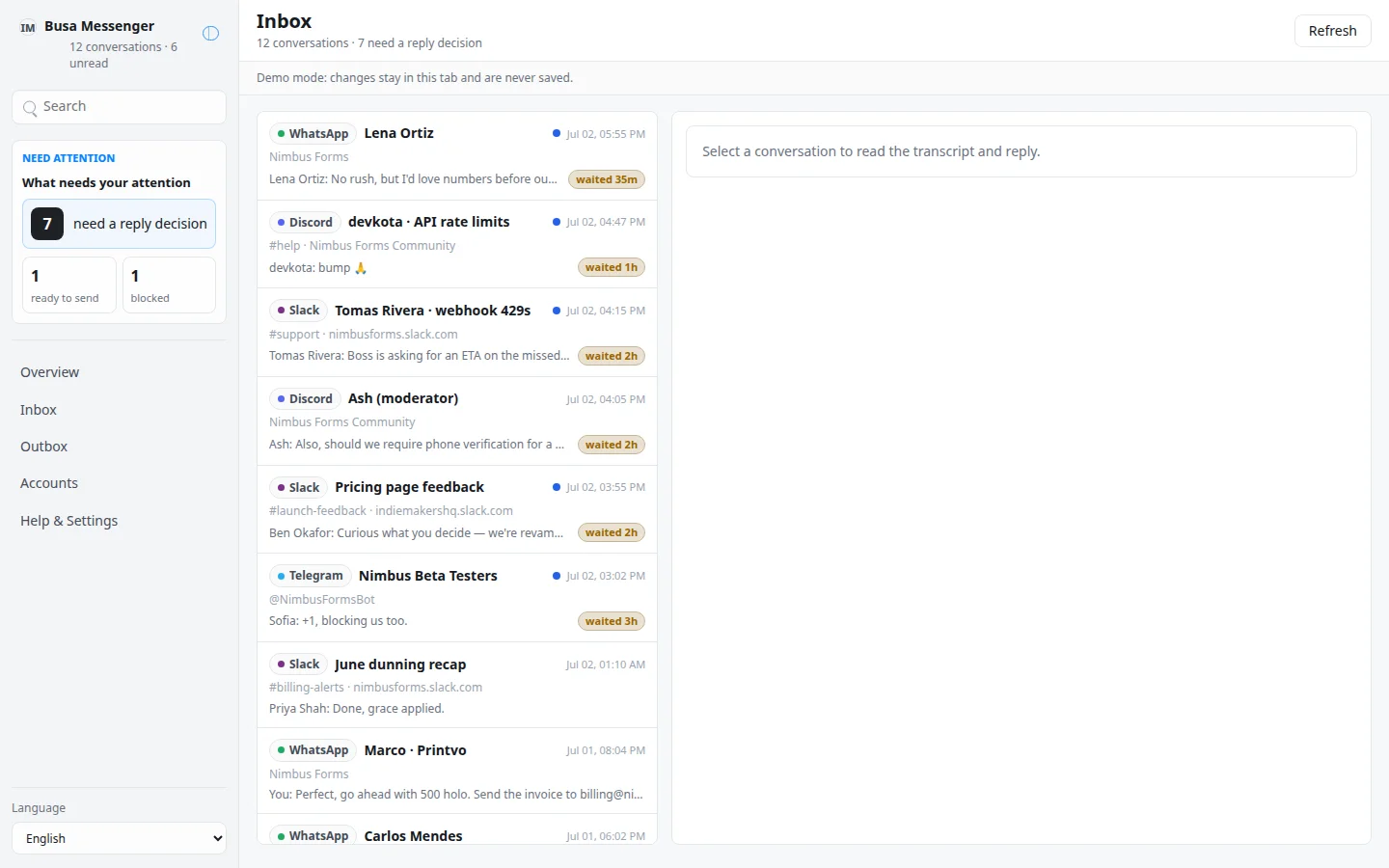 Busa Messenger screenshot 3