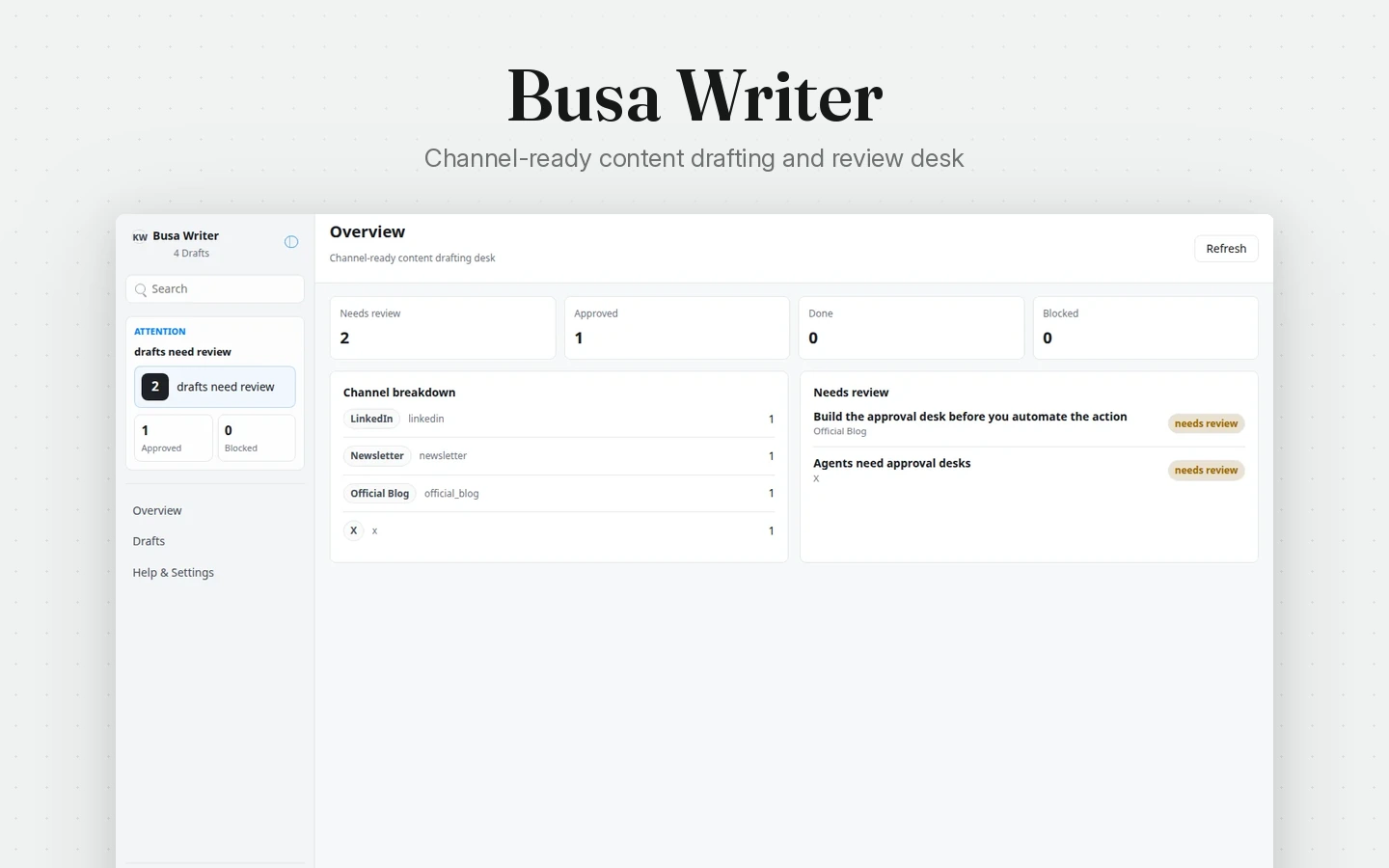 Busa Writer screenshot 1