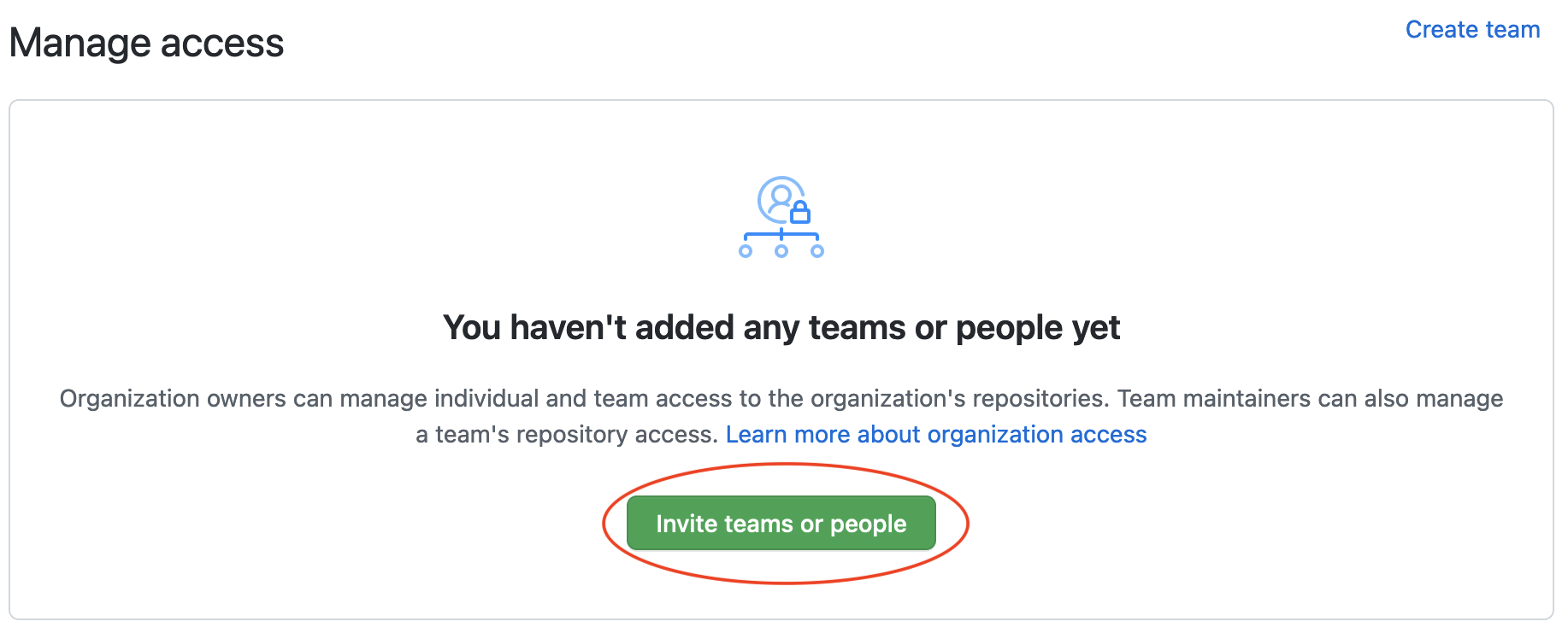 Invite teams or people