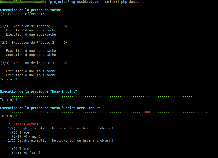 GitHub - buxx/ProgressDisplayer: PHP Tool for progress display when ...