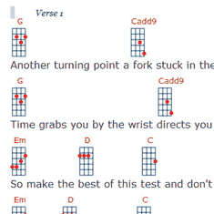 Mini-Diagrams Above Lyrics