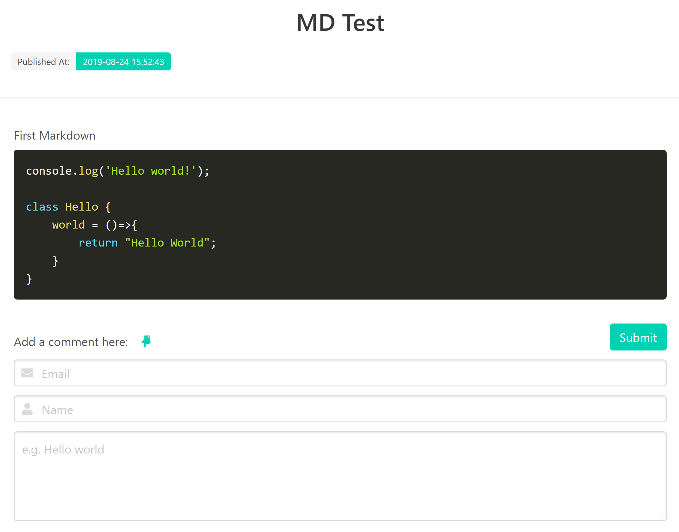 Code Syntax Highlight