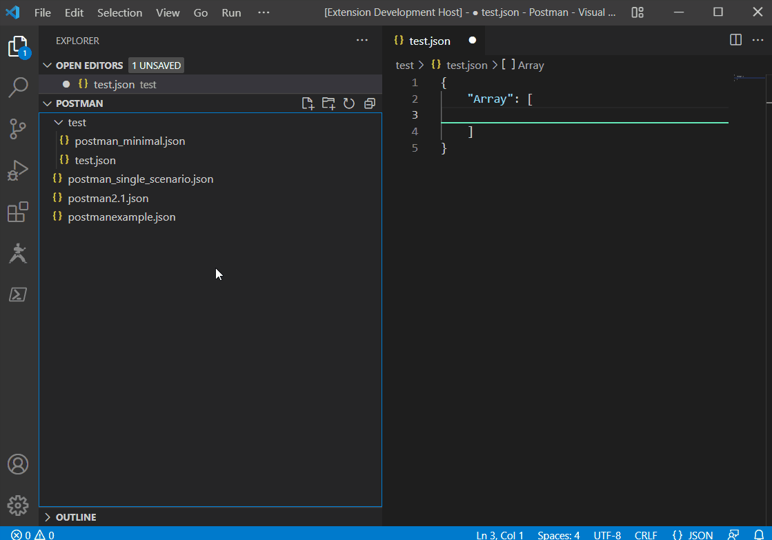 Copy file names as array of strings