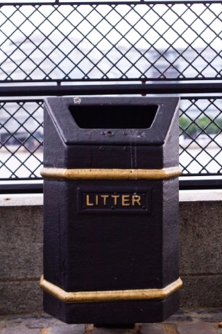 A photo of a black litterbox by Taylor Wilcox