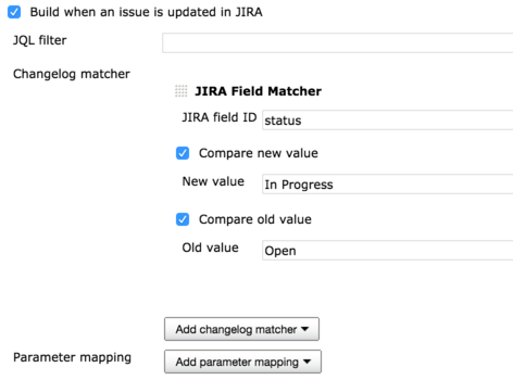 Changelog Trigger Configuration