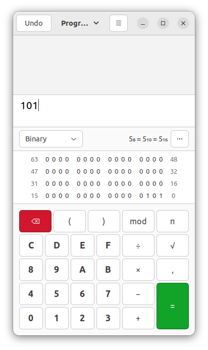 example using calculator