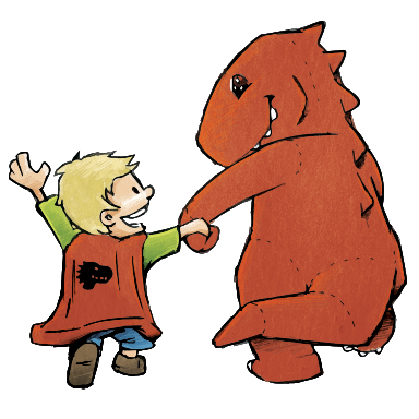 kid and dino