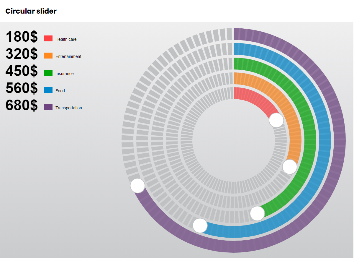 Circular slider