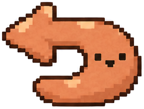 The mascot shaped like an arrow turning back