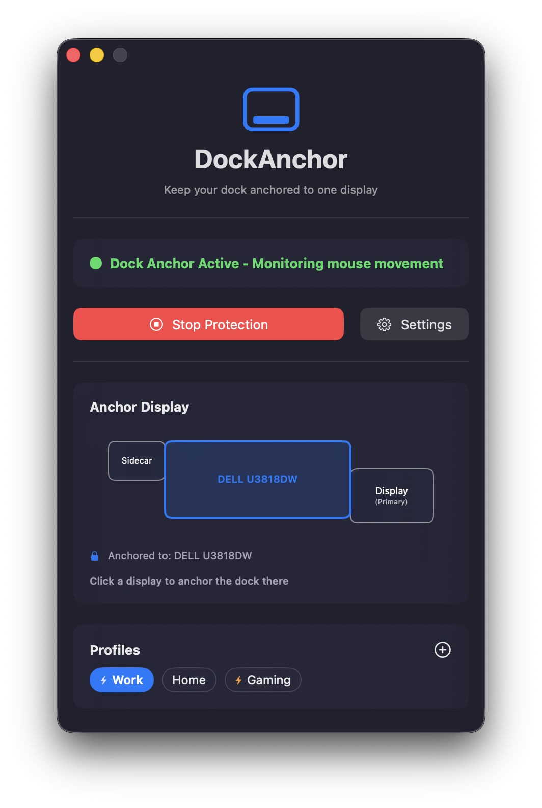 DockAnchor Screenshot 1