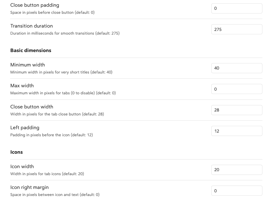 Plugin Settings
