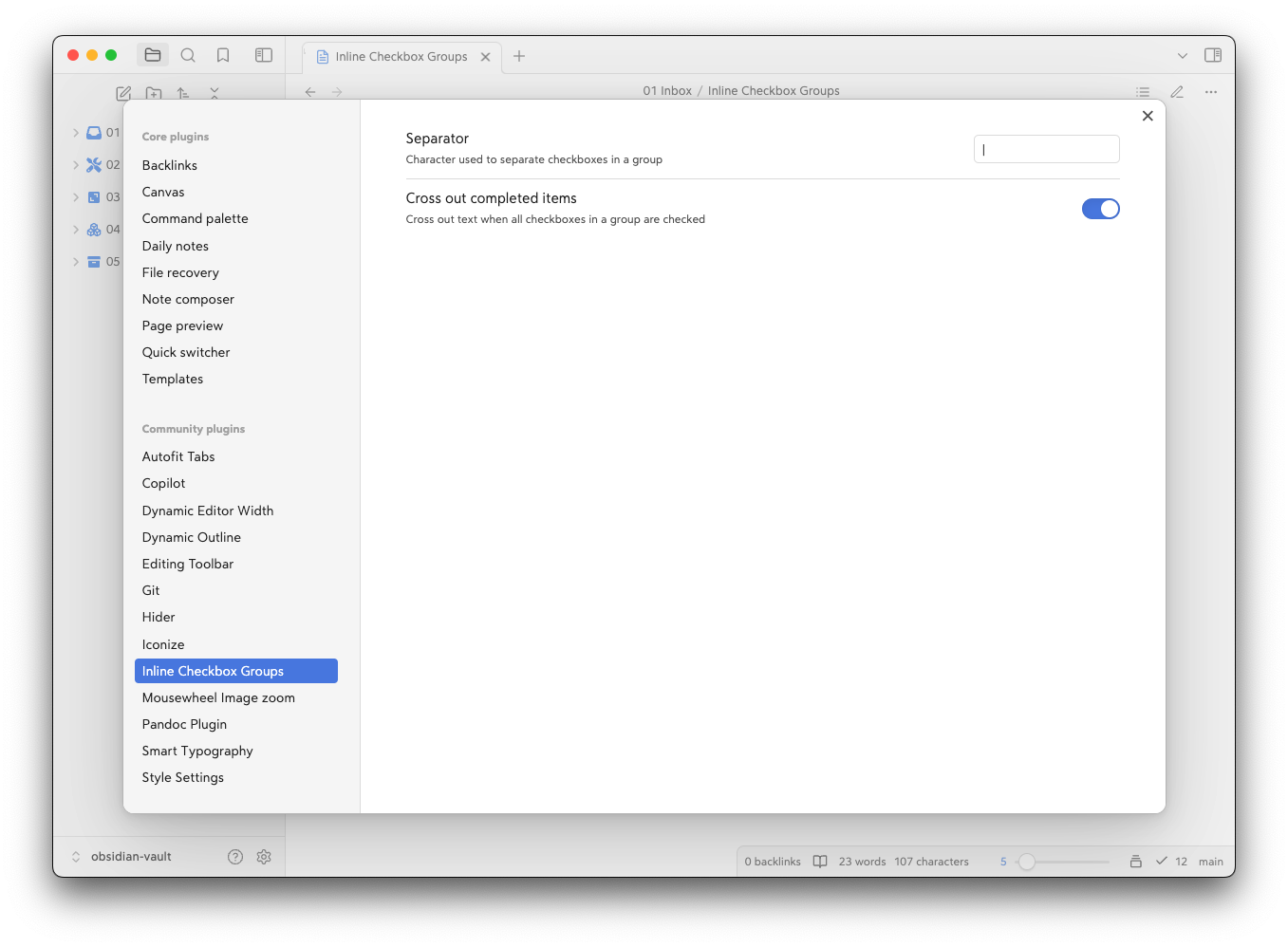 Plugin Settings