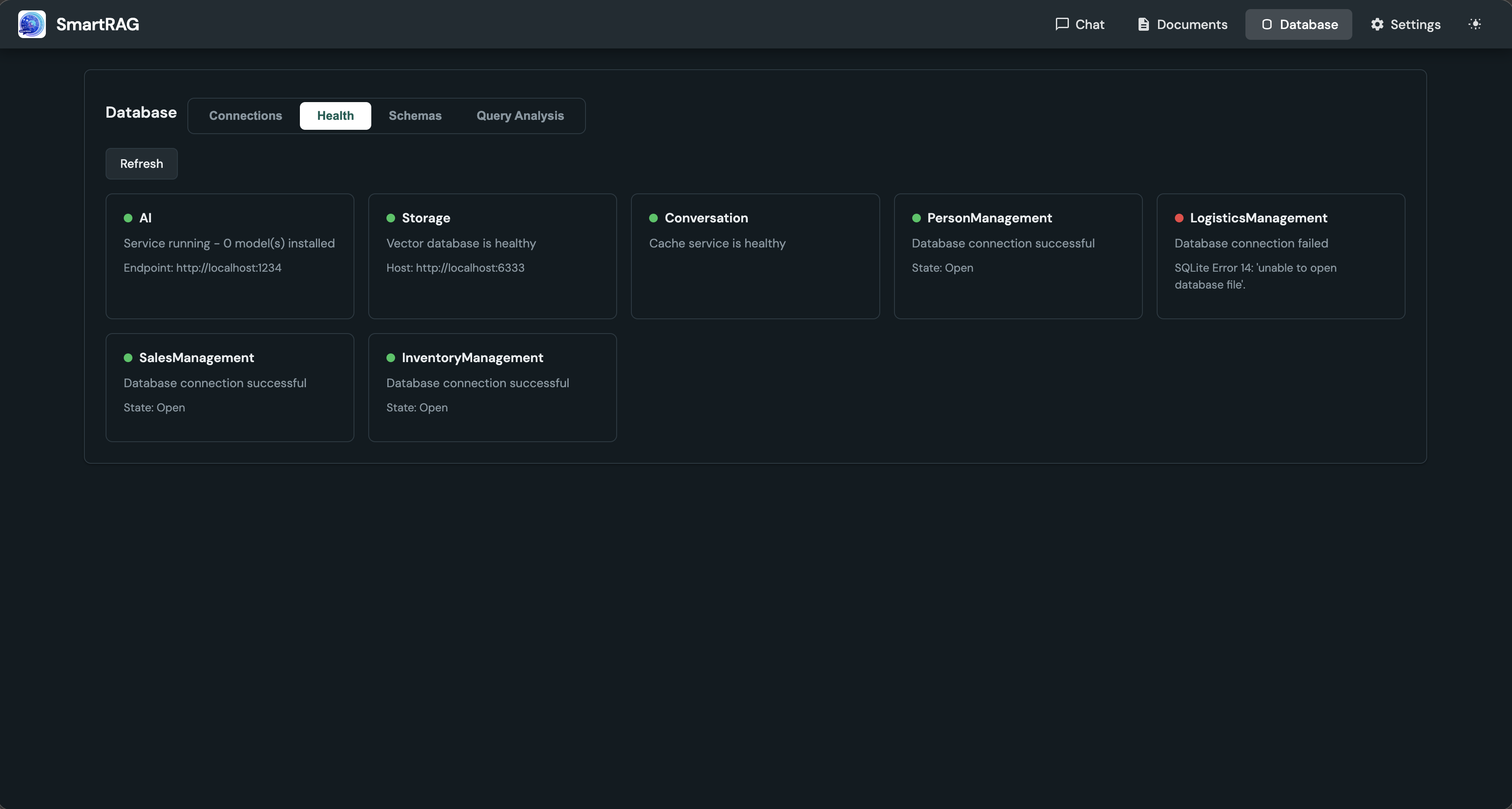 SmartRAG Database Details