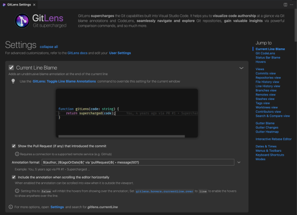 Git Extended Interactive Settings