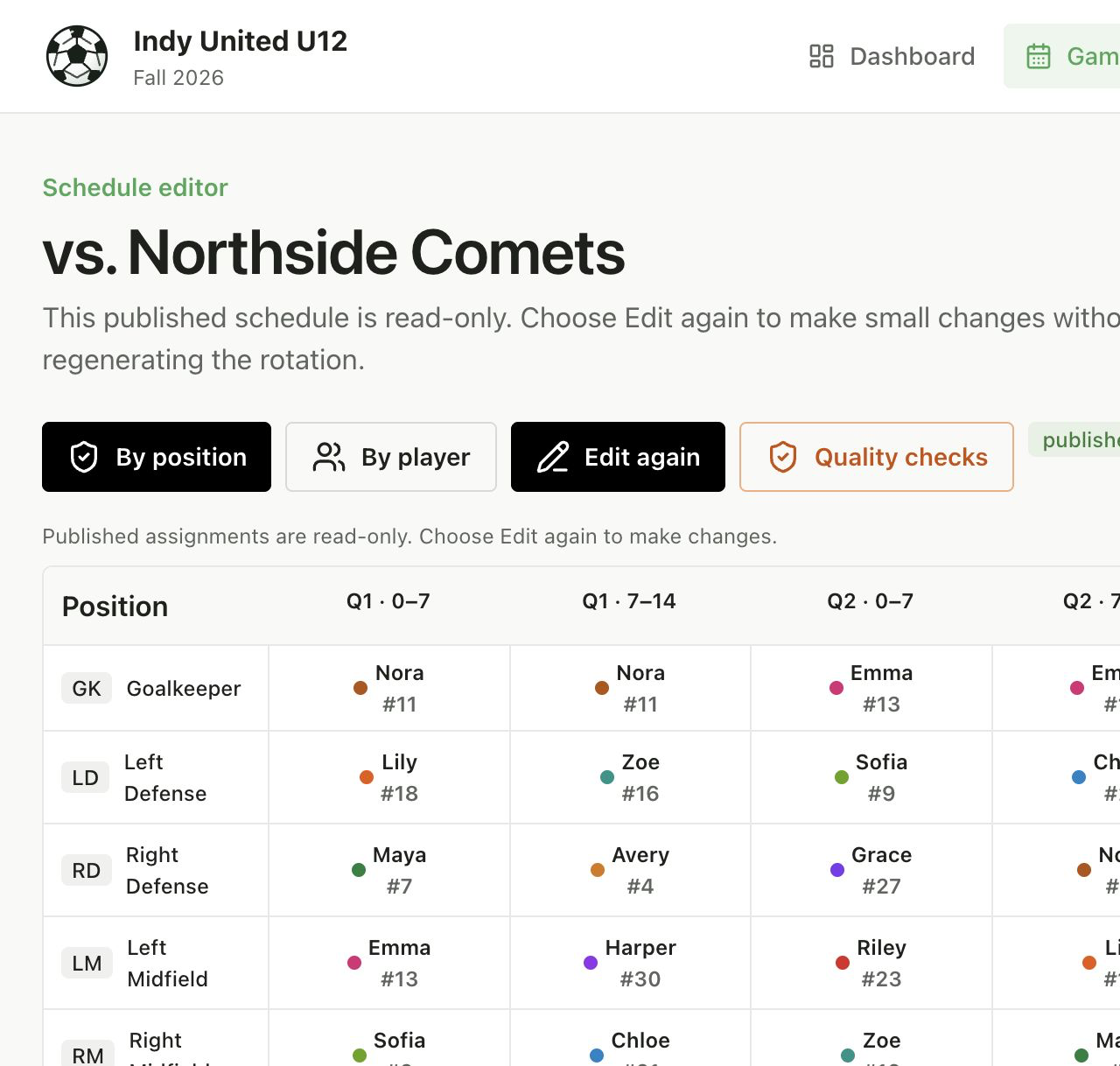 Coach Companion schedule editor