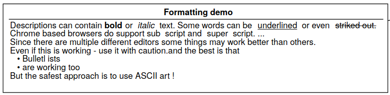 Formatting Demo