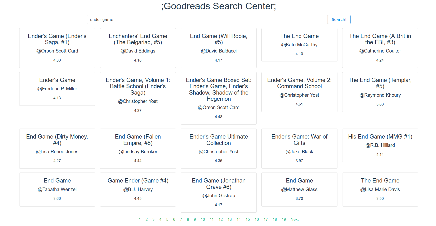 GoodRead Search App