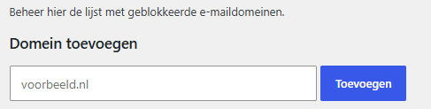 Domein toevoegen