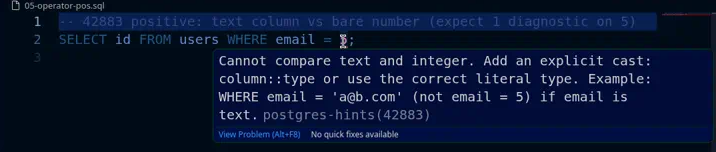 Type mismatch hint