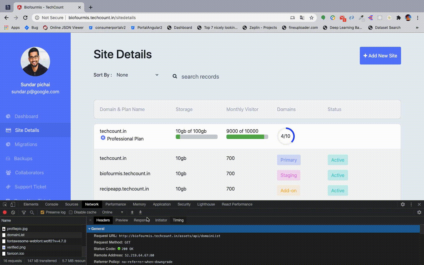 Domain Name Search screenshot