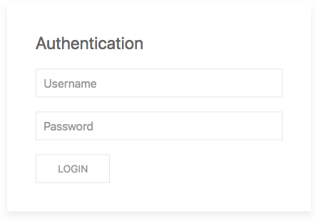 authentication screen